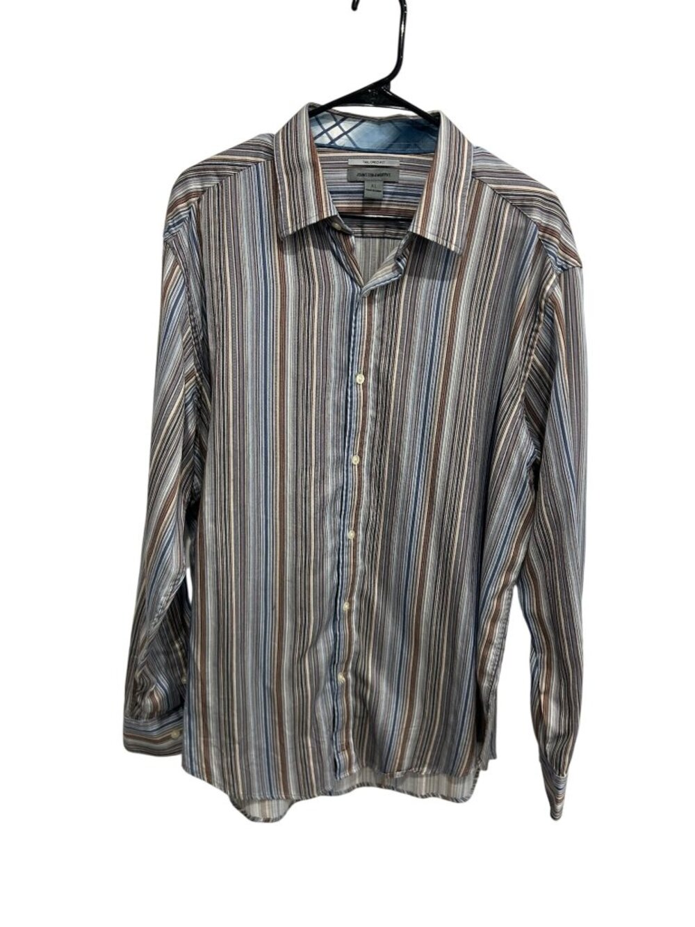 Johnston & Murphy XL Mens Striped Cotton Long Sleeve Button Down Shirt Old Money